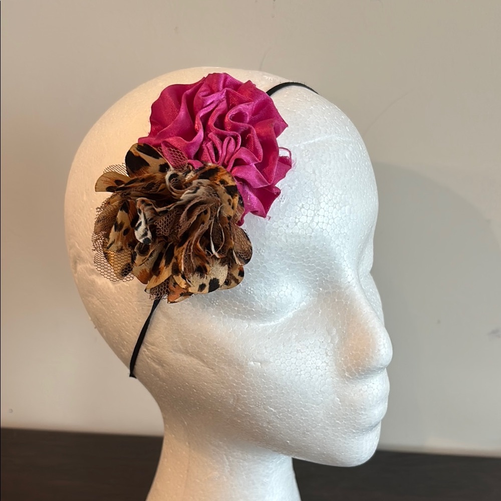 Pink and Brown Floral Hair Accessory